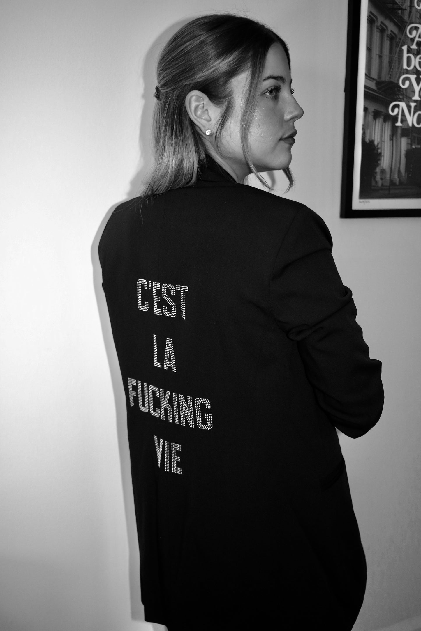 "C'est la Fucking Vie" Blazer - Black